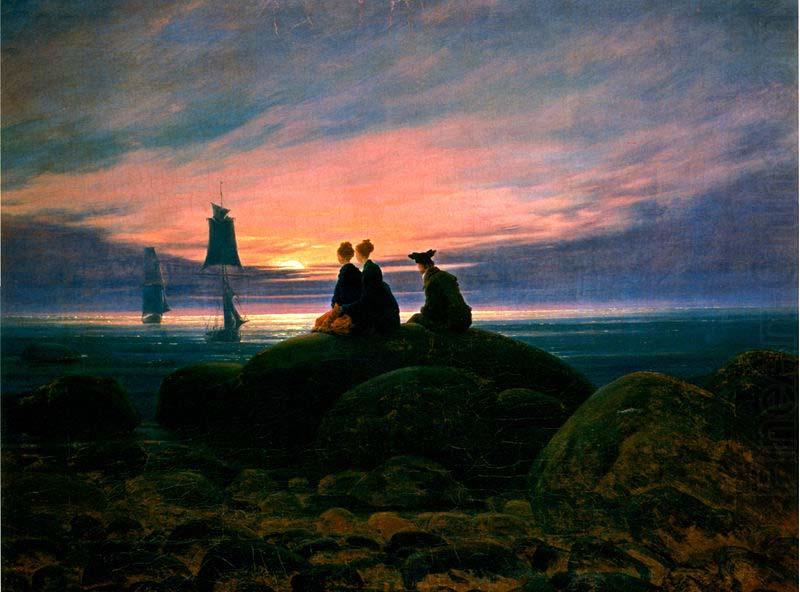Caspar David Friedrich Moonrise Over the Sea china oil painting image